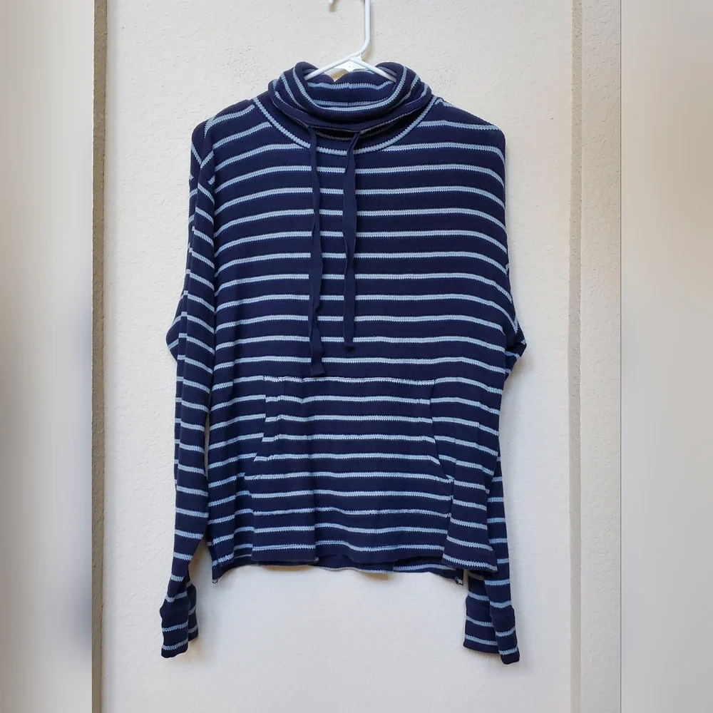 Pact 100% Orangic Cotton Waffle Knit Cowl Neck Pullover. Size Large - Picture 1 of 7